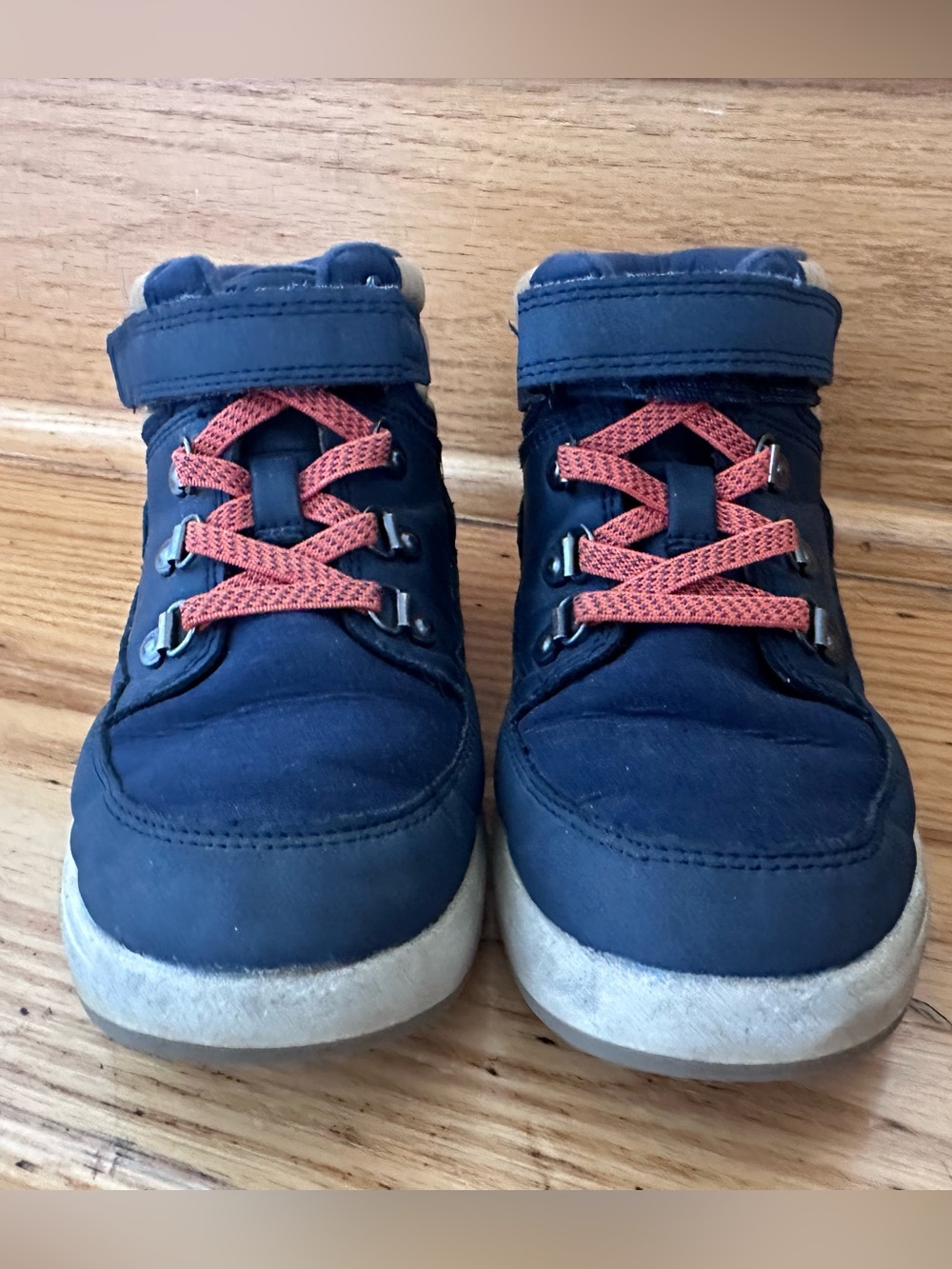 Kids 
Boys
Navy Blue Casual Shoes with Orange Laces
